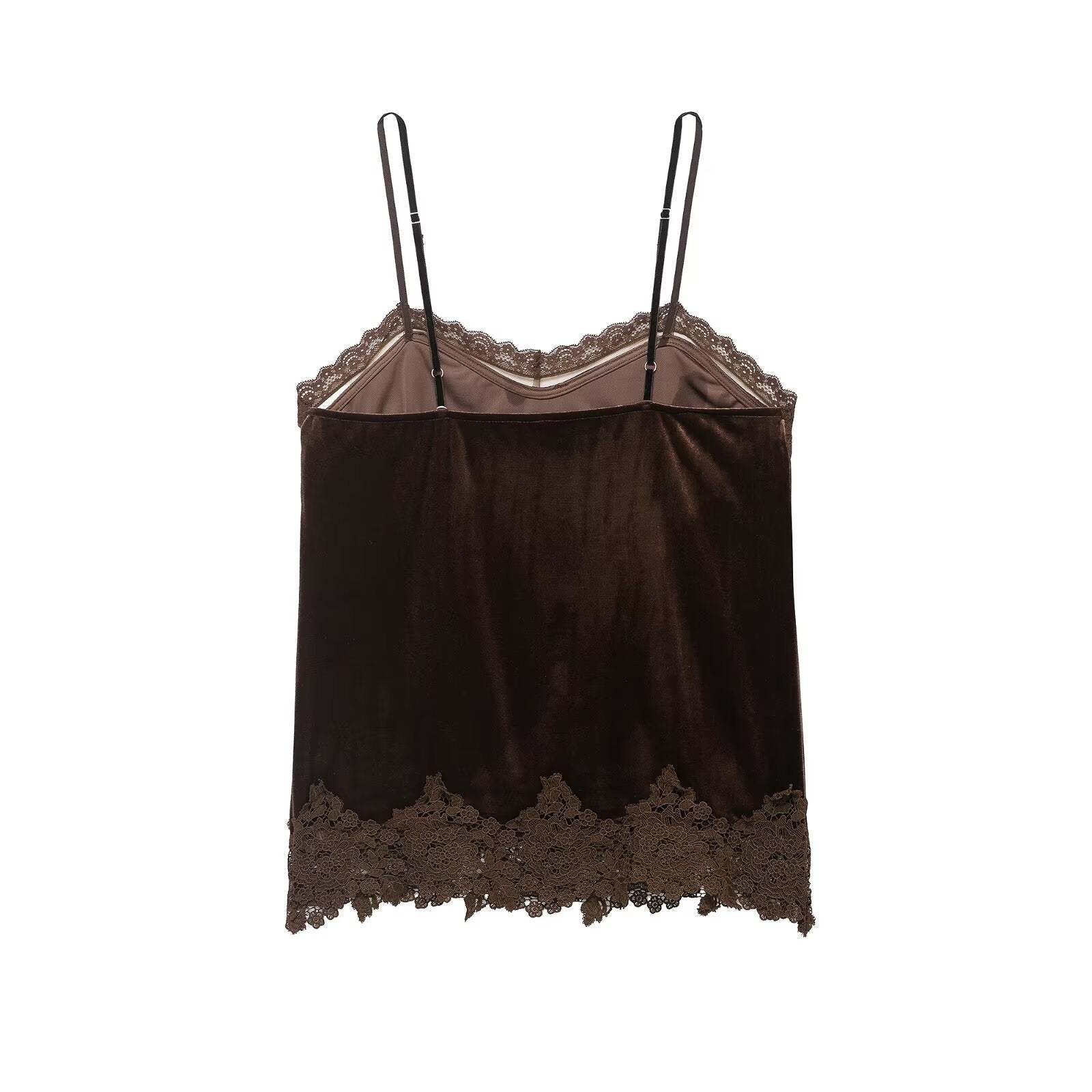 Lace velvet lingerie style top