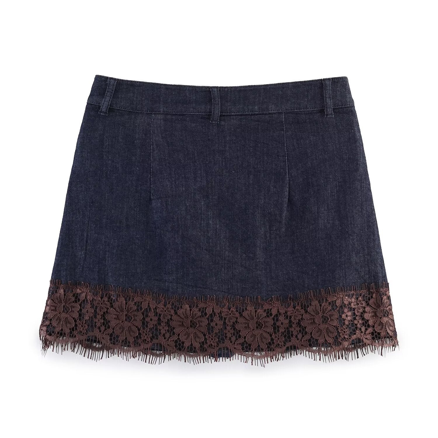 Style Lace Denim Skirt