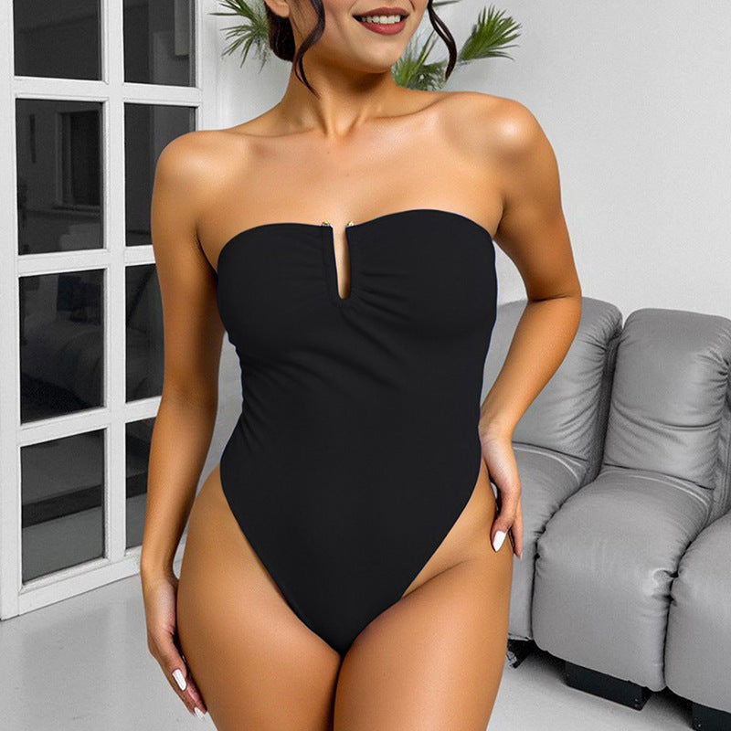 Color One-Piece Swimsuit for Women, Sexy Bikini Swimwear
